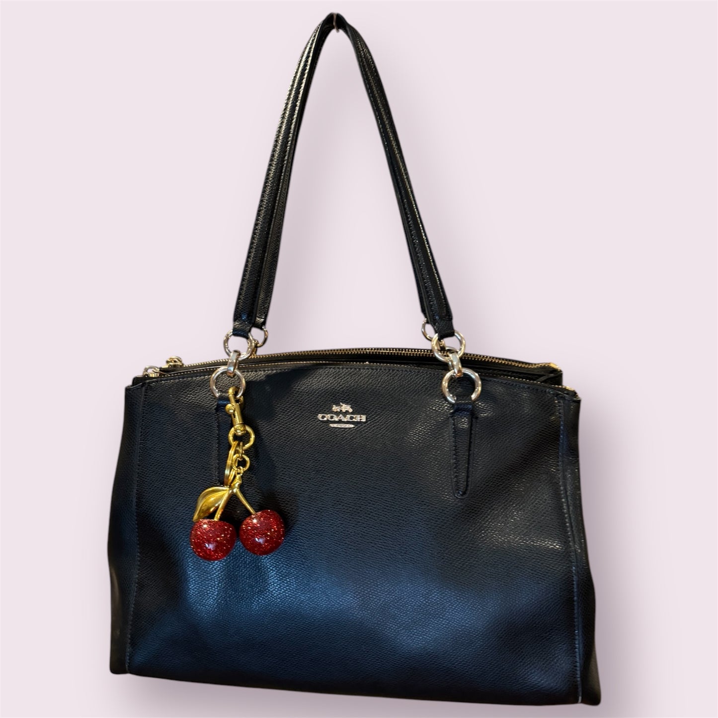 Coach Black Leather Carryall Tote Bag