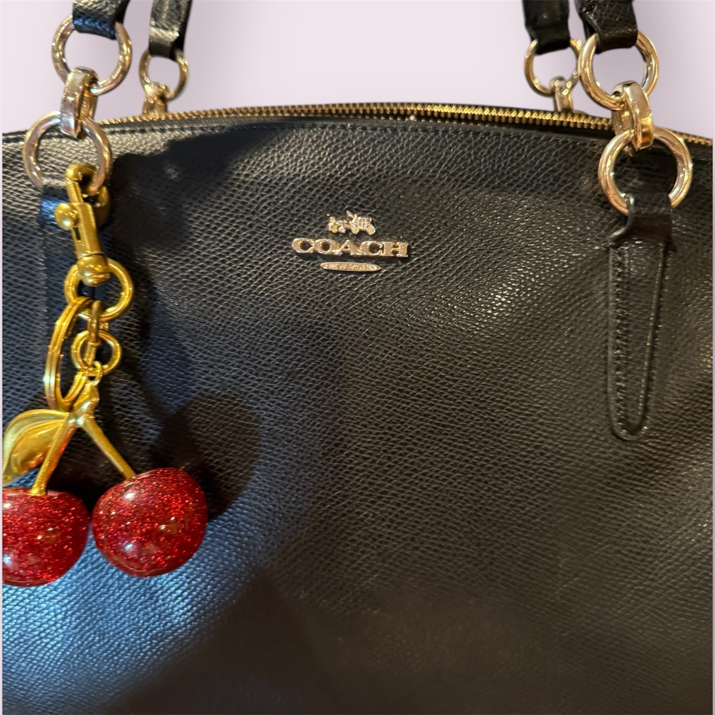 Coach Black Leather Carryall Tote Bag